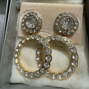 Vintage 80’s Christian Dior Doorknocker Earrings